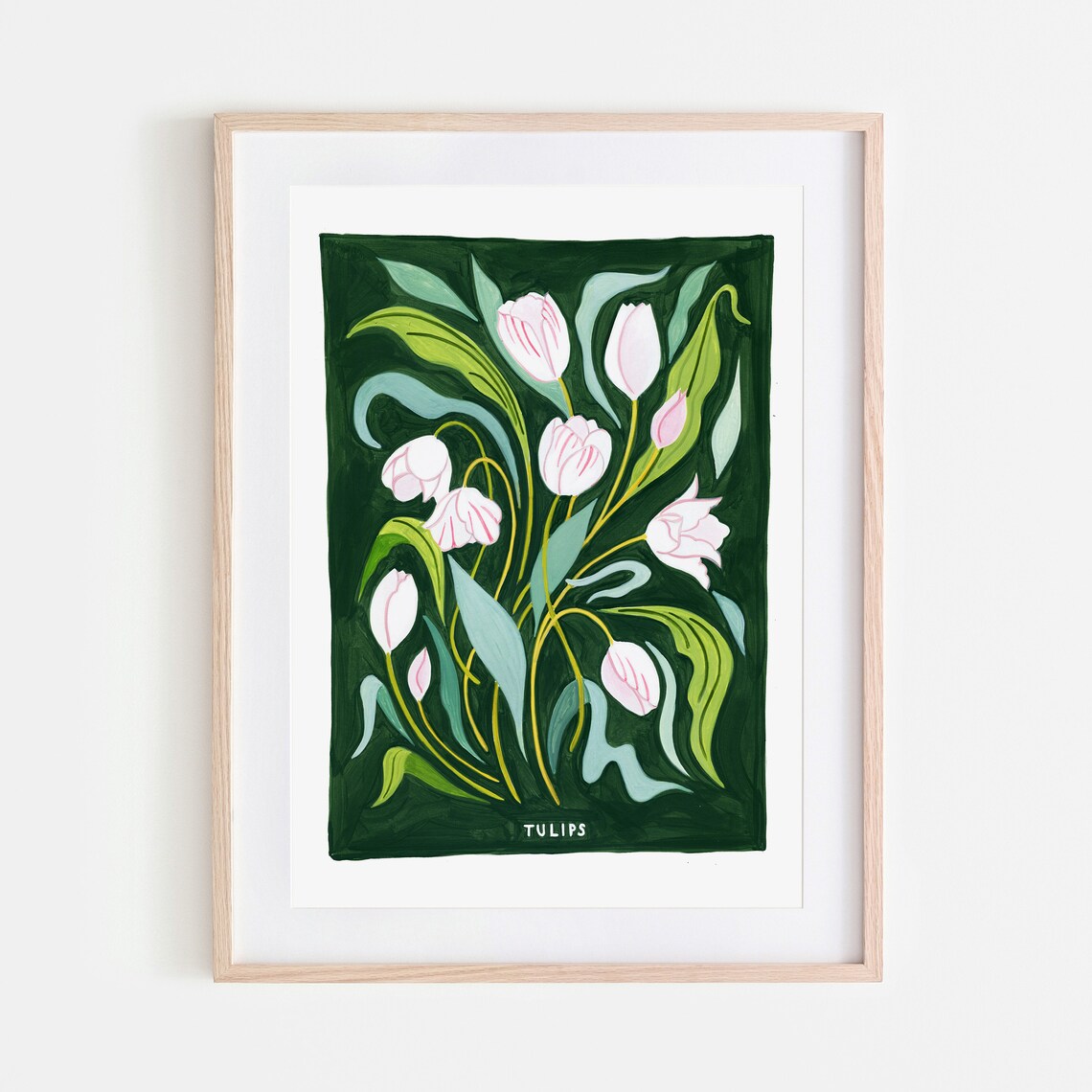 Tulip Flower Market Botanical Print, Vintage Amsterdam