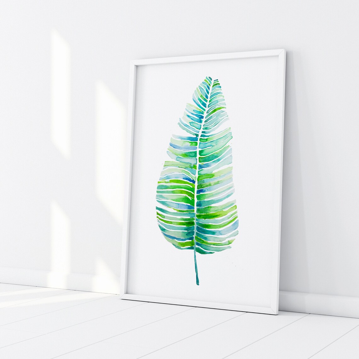 Banana Leaf Botanical Watercolor Art Print - Image 2