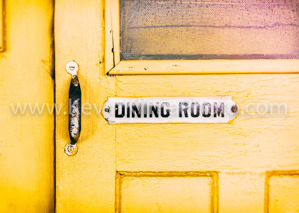 Rustic Yellow Door Kitchen Sign Art Print - Image 2