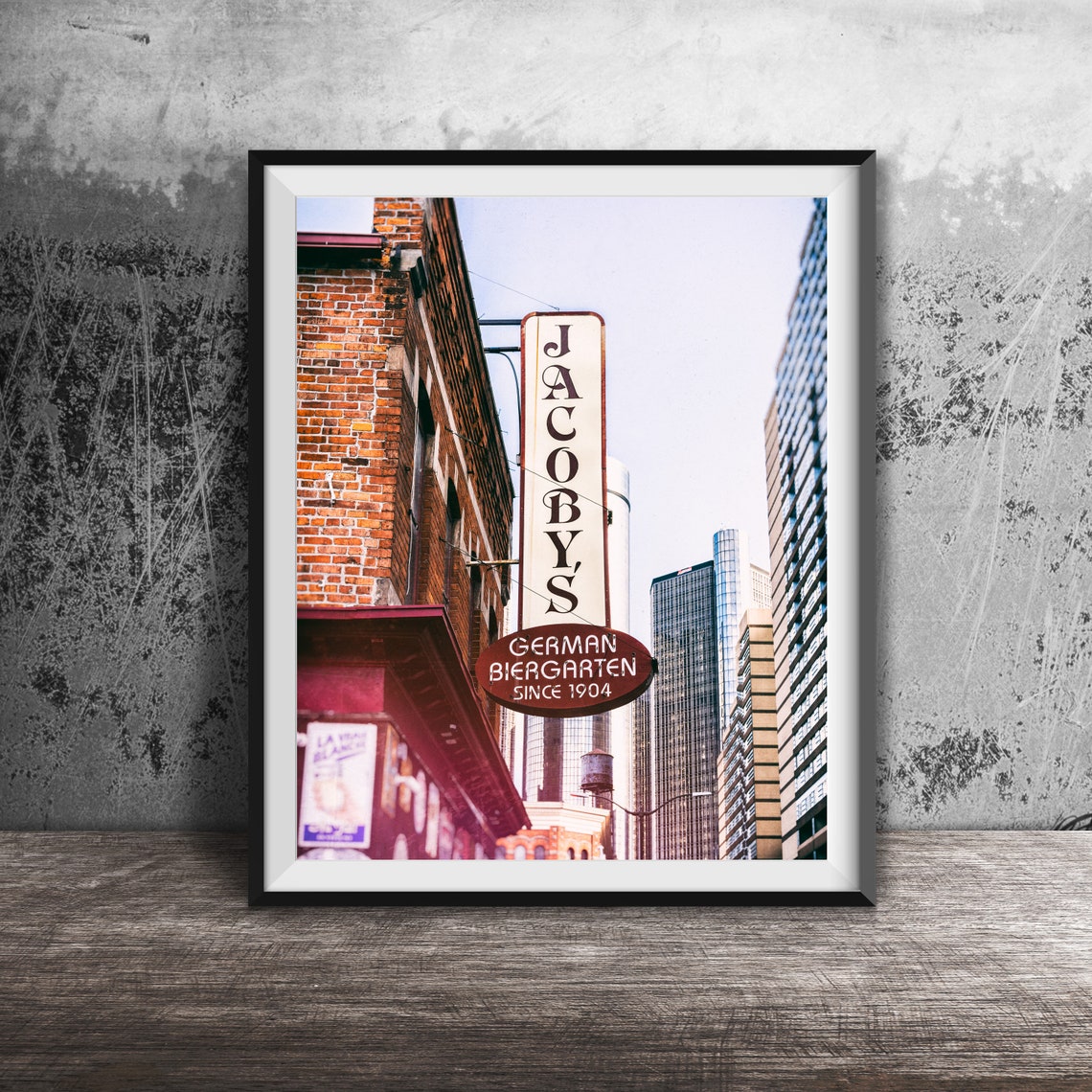 Jacoby's German Biergarten Detroit Since 1904 Bar Sign Poster
