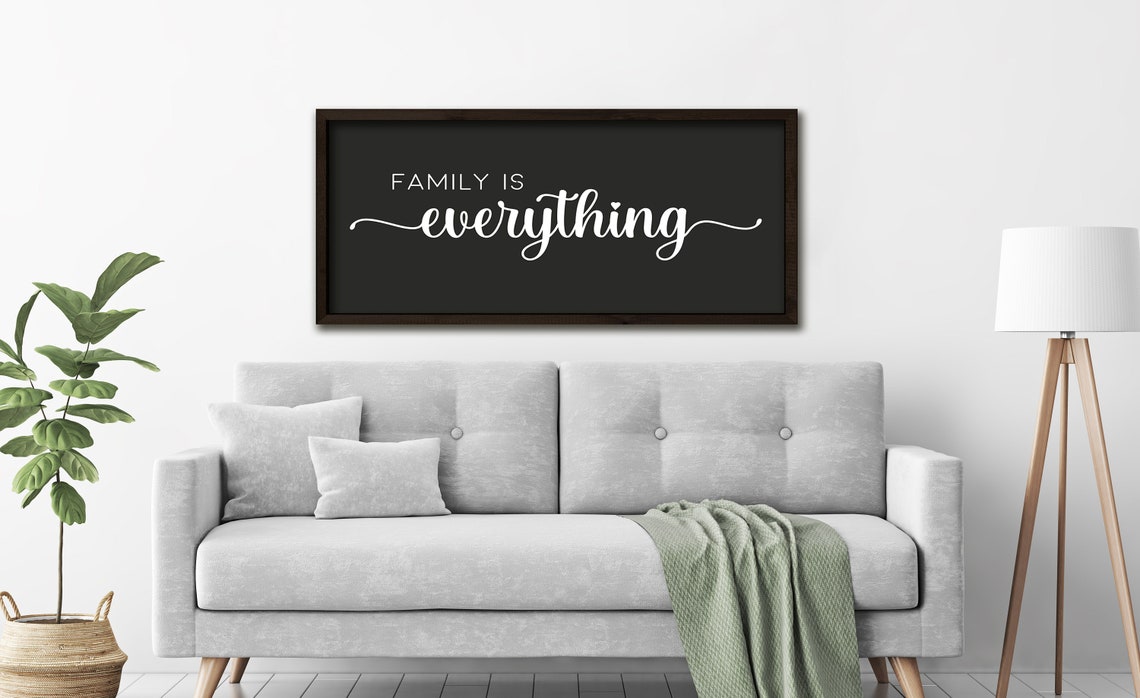 40 Off Family Is Everything Wood Sign Family Wall Decor Wood Family Sign Family Home Decor Family Wood Sign Black Background - Image 3