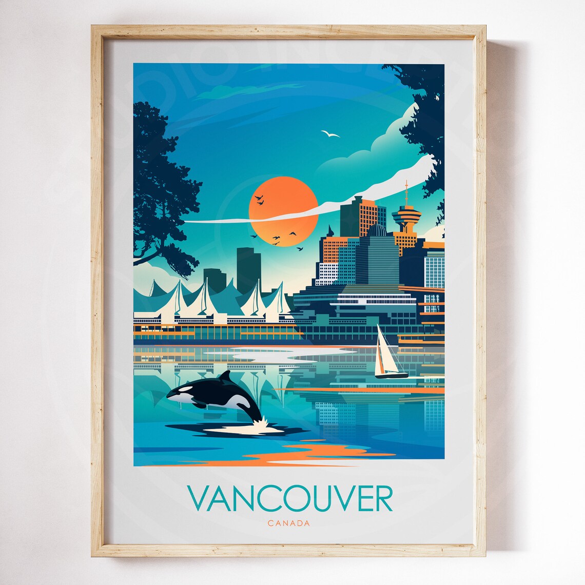 Vancouver Canada Vintage Travel Poster Art Print - Image 3
