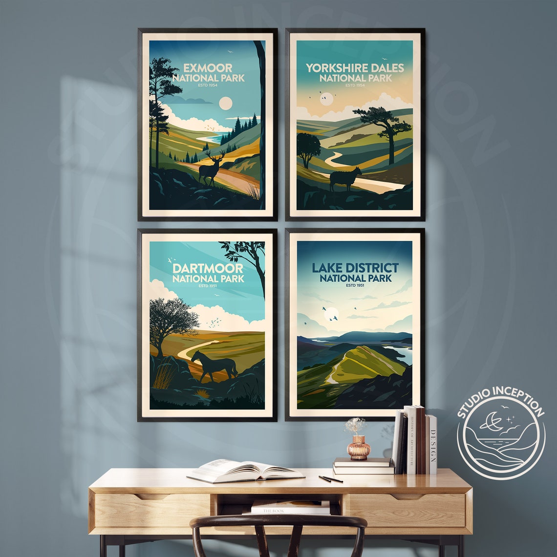 Yorkshire Print Yorkshire Dales Art Poster Travel Print Hiking Print By Studio Inception - Image 3