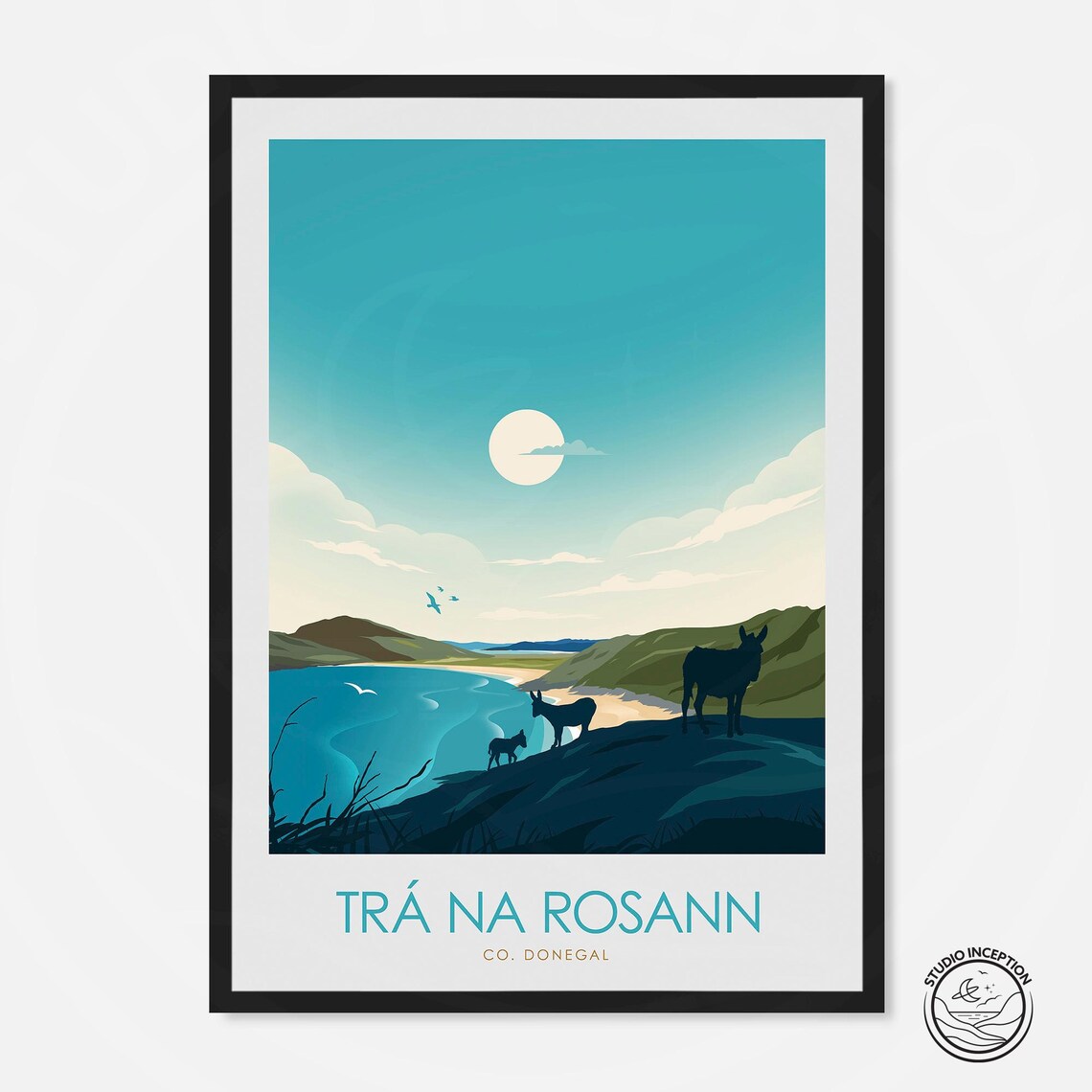 Tra Na Rossan Bay Beach, Donegal Travel Poster