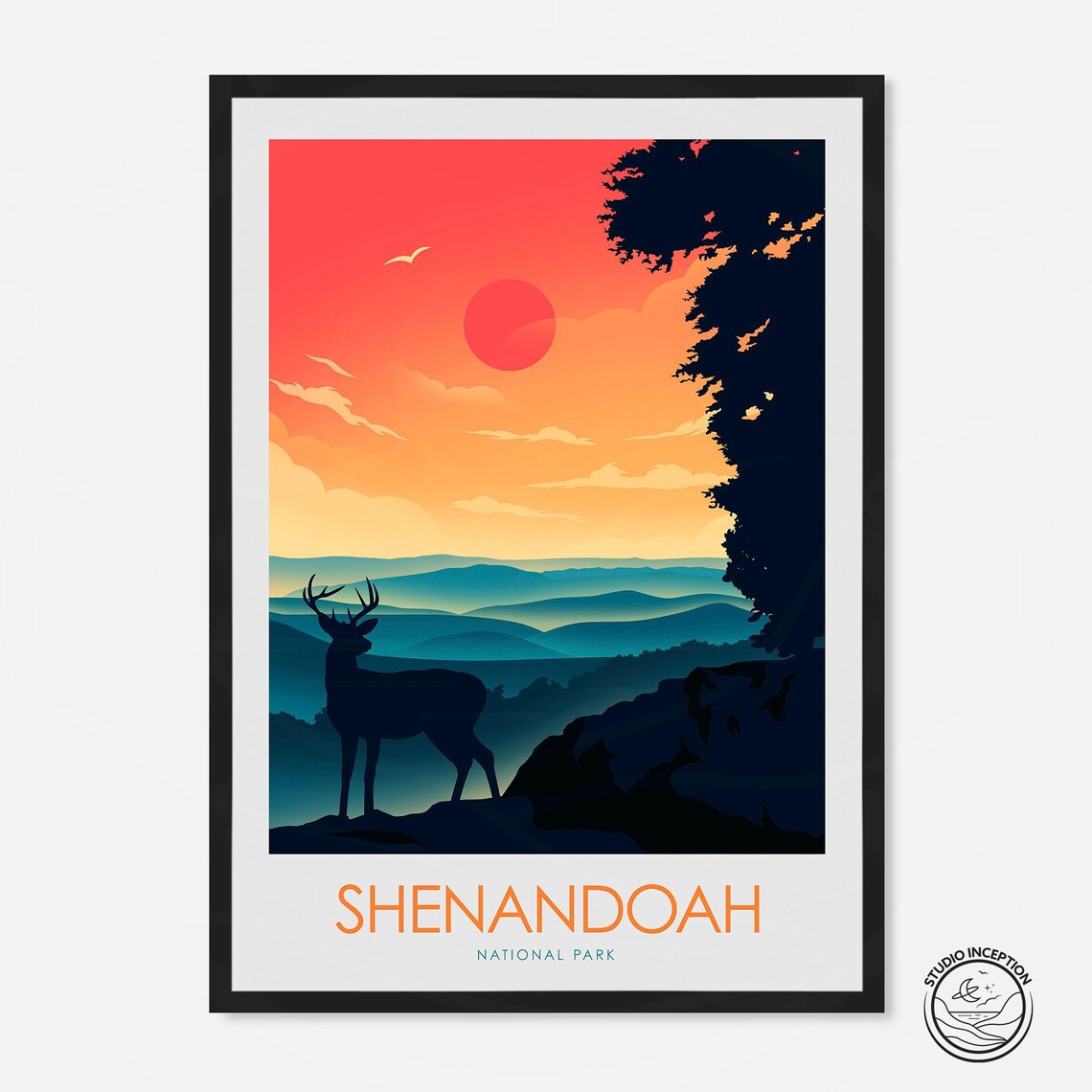 Shenandoah National Park Vintage Travel Poster, Virginia