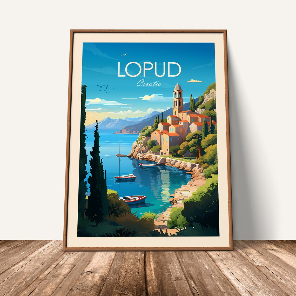 Croatia Travel Print, Lopud Travel Poster - Image 2