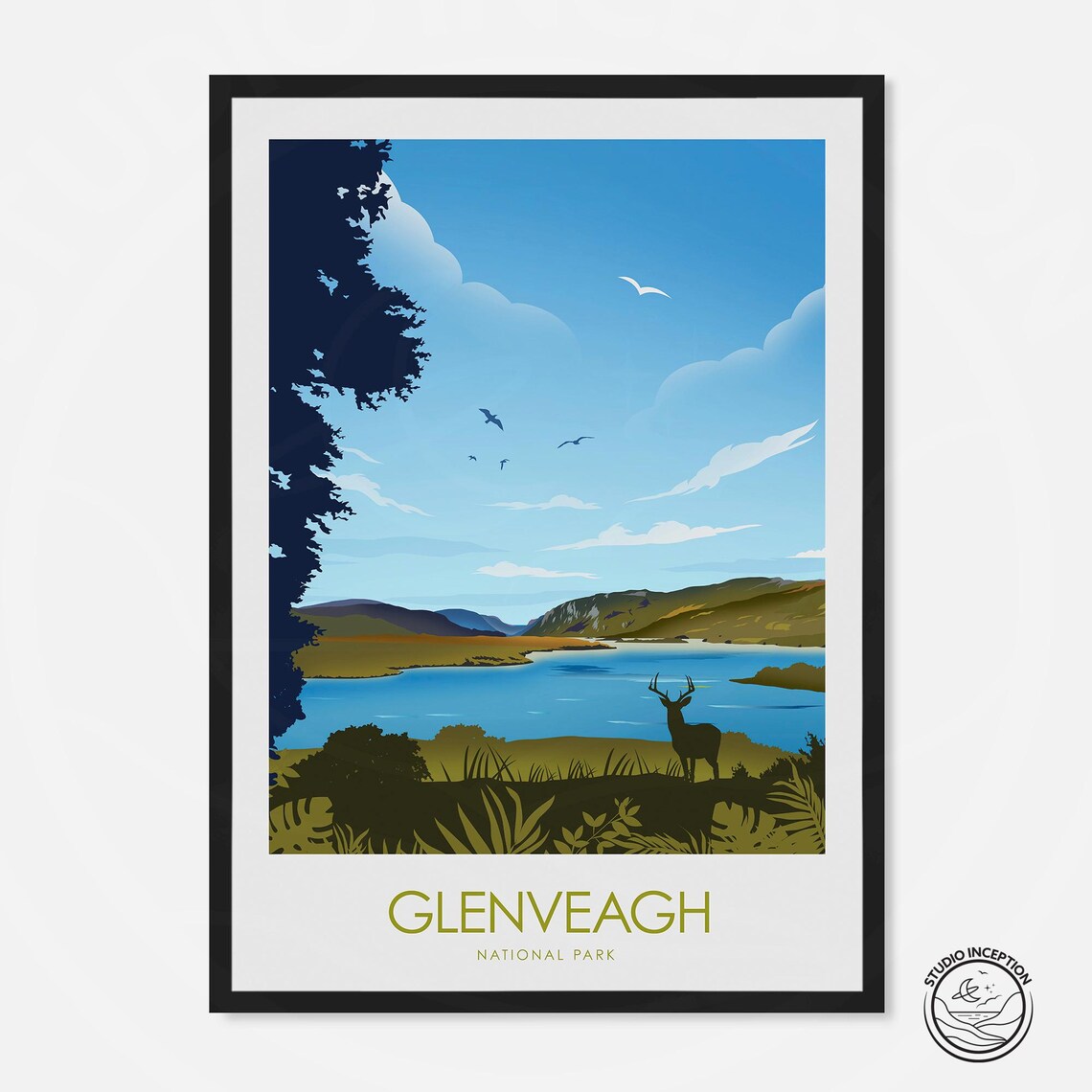 Glenveagh National Park Ireland Travel Poster