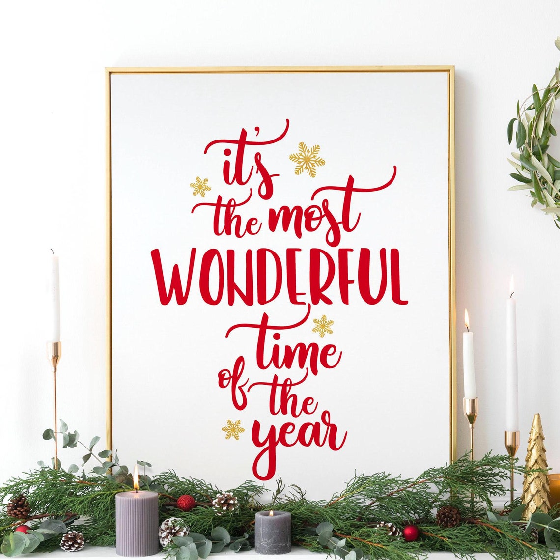 Its The Most Wonderful Time Of The Year Christmas Script Poster