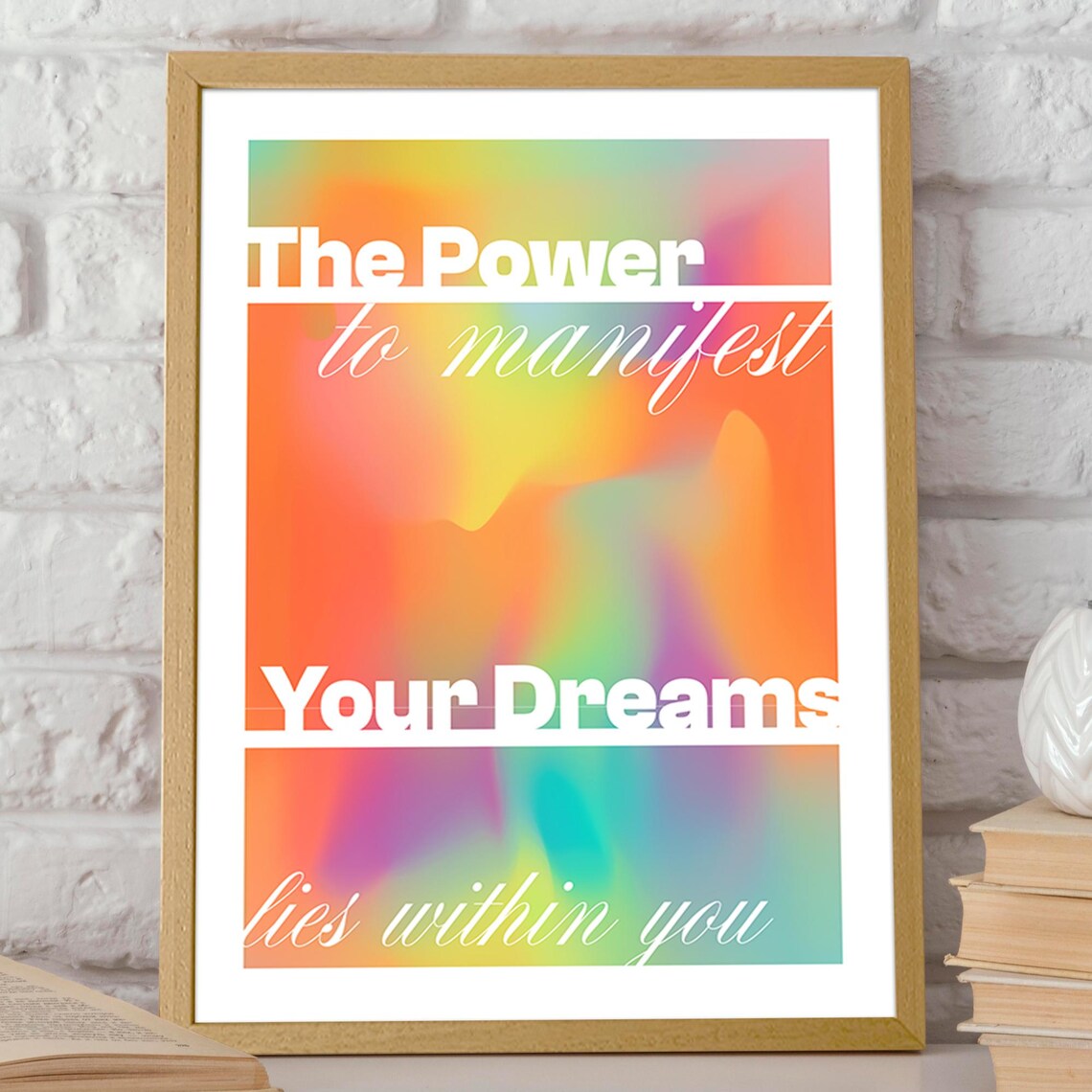 The Power to Manifest Your Dreams Gradient Affirmation Poster - Image 2