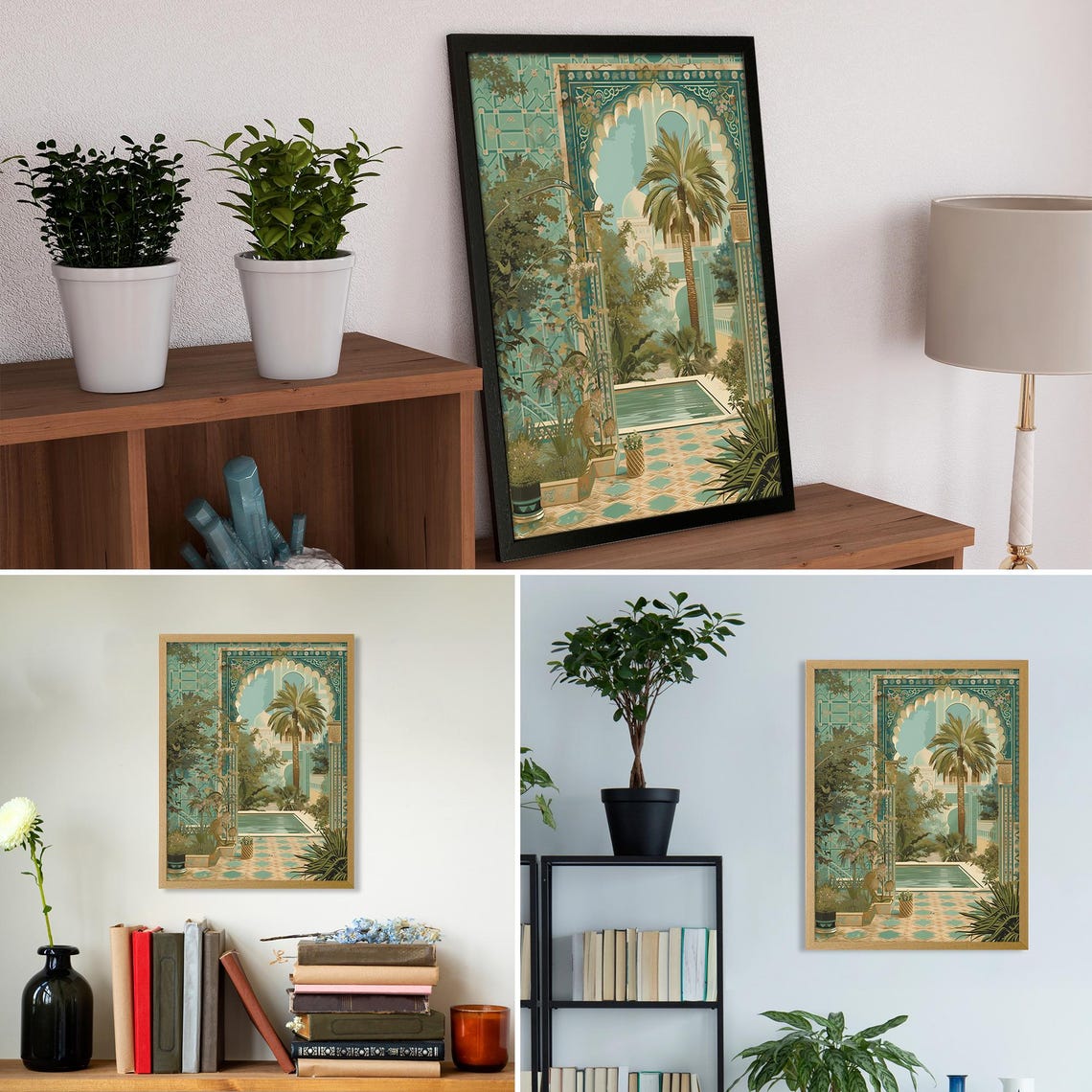 Moroccan Courtyard And Pool Art Print - Image 2