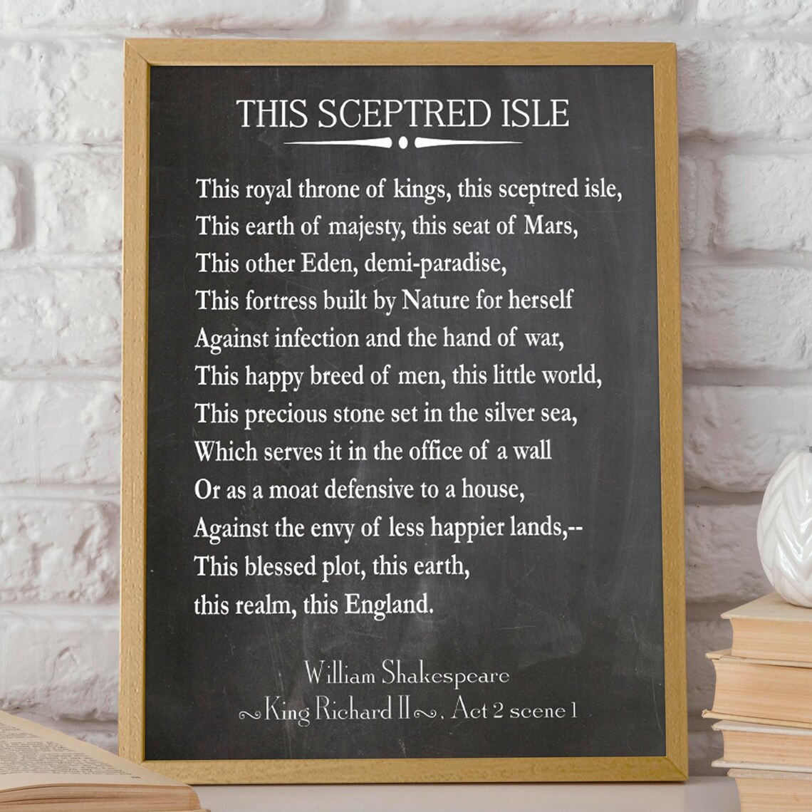 This Sceptred Isle Speech By William Shakespeare
