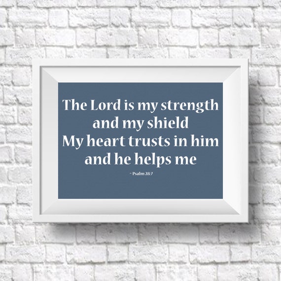 Psalm Quote Bible Quote Bible Verse Motivational Art Print