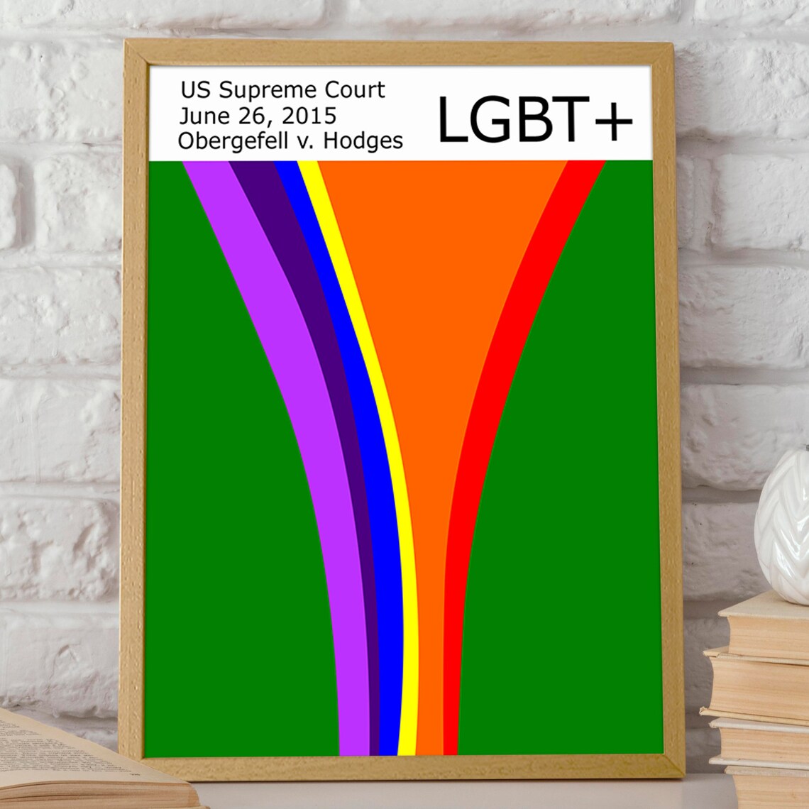 Pride Marriage Equality Poster, Gay Pride Art Print - Image 2
