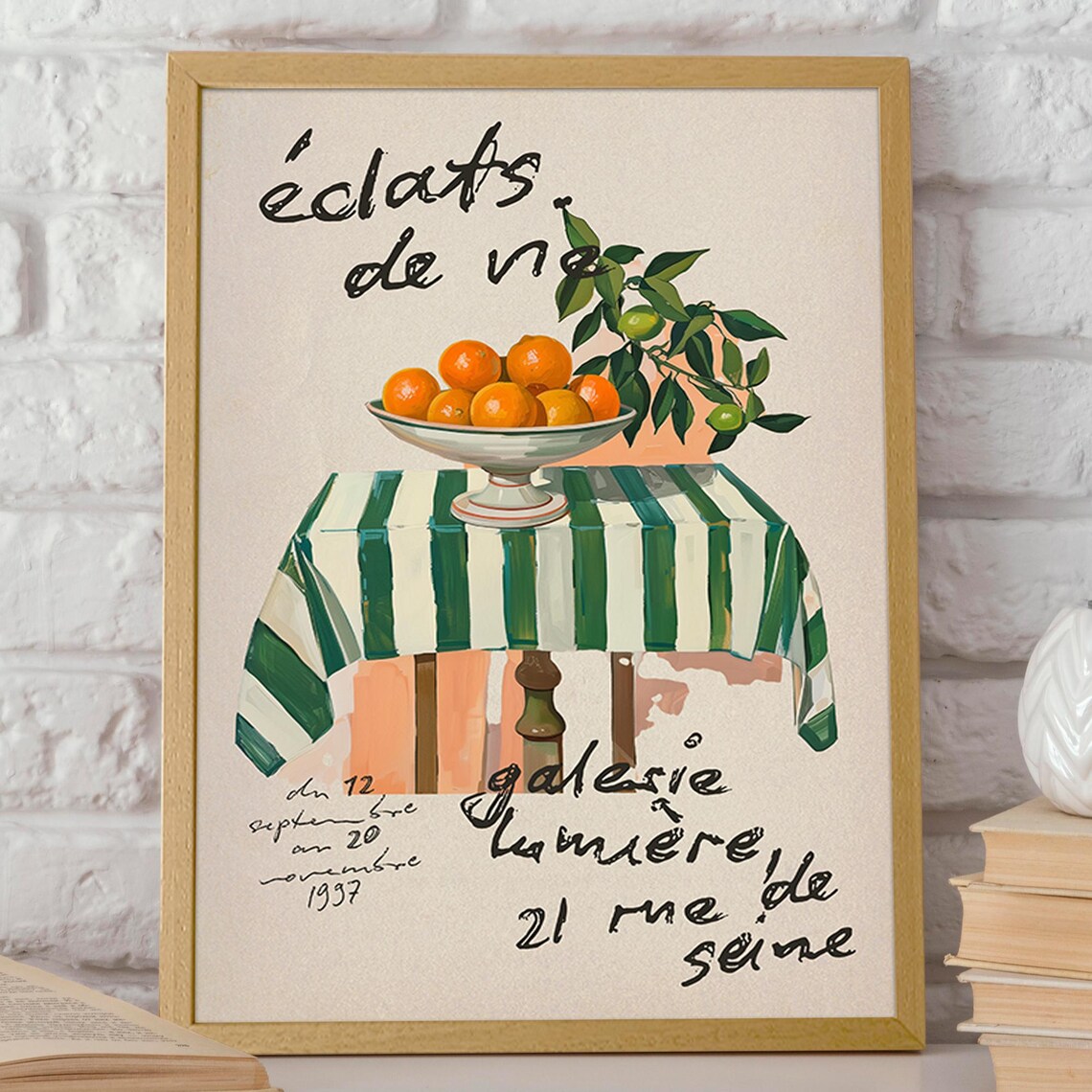 Parisian Still Life Citrus, French Exhibition Art Print - Image 2