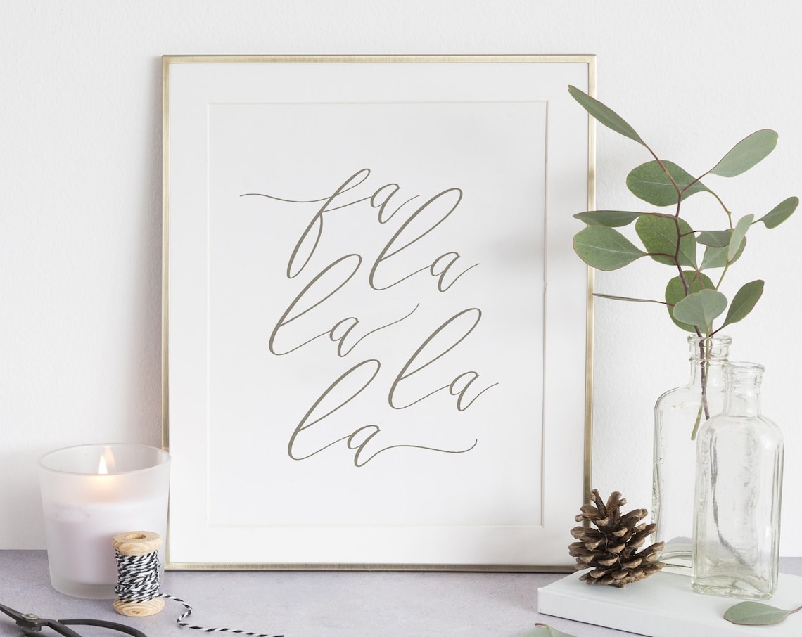 Gold Christmas Quote Print, Vintage Holiday Art