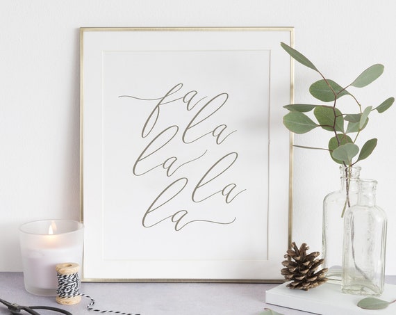 Gold Christmas Quote Print, Vintage Holiday Art