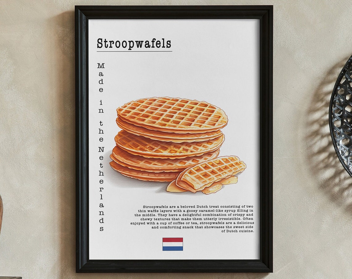 Stroopwafels Dutch Caramel Waffle Cookie Netherlands Kitchen Wall Art