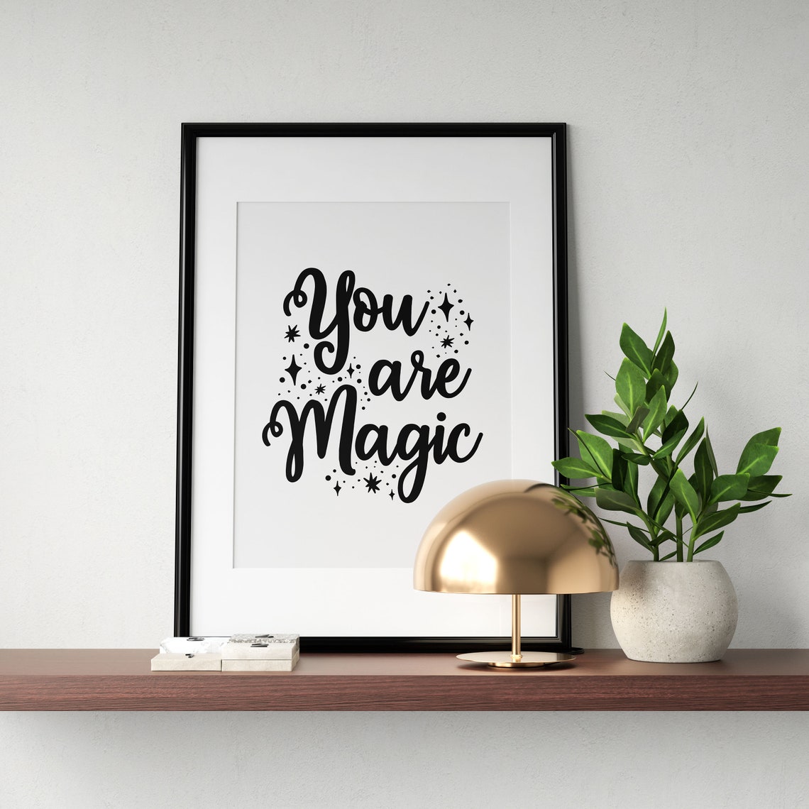 You Are Magic Sparkle Script Positive Inspirational Kids Room Poster - Image 3