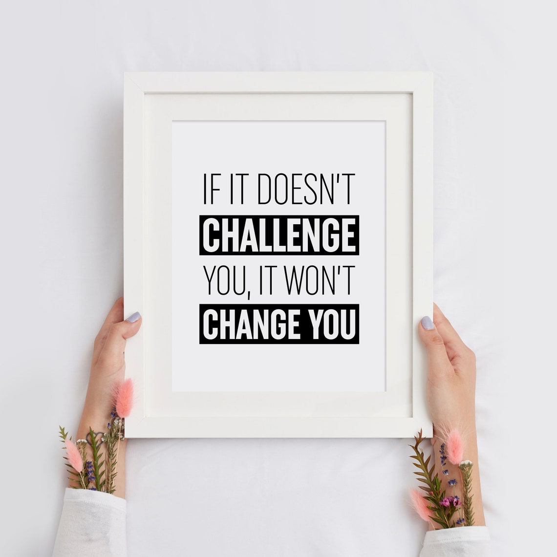 If It Doesnt Challenge You It Wont Change You Bold Gym Poster - Image 4