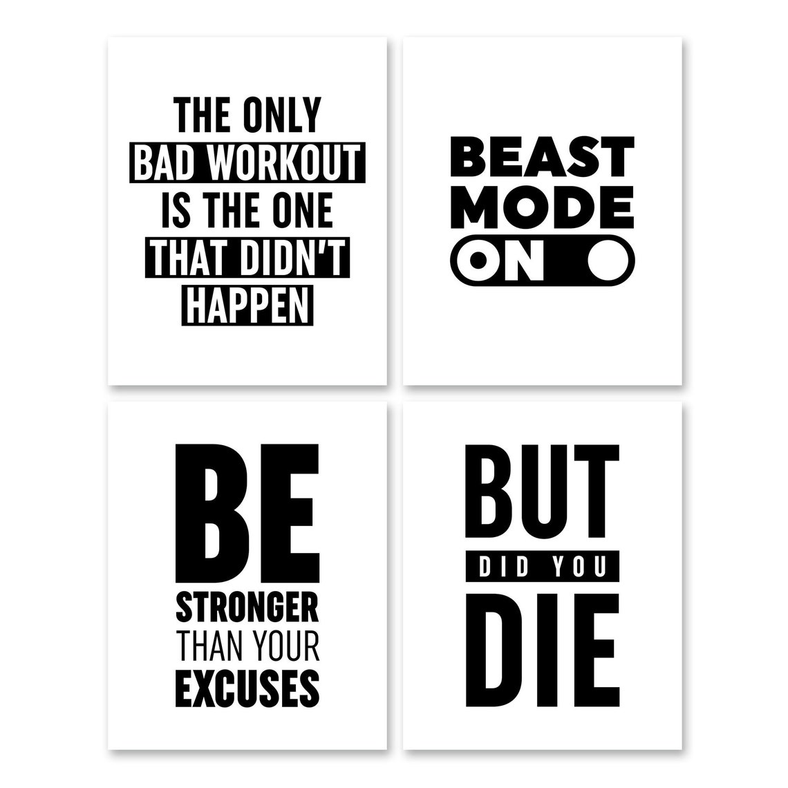 Fitness Quote Bundle 16 Gym Motivational Wall Decor Poster Set - Image 3