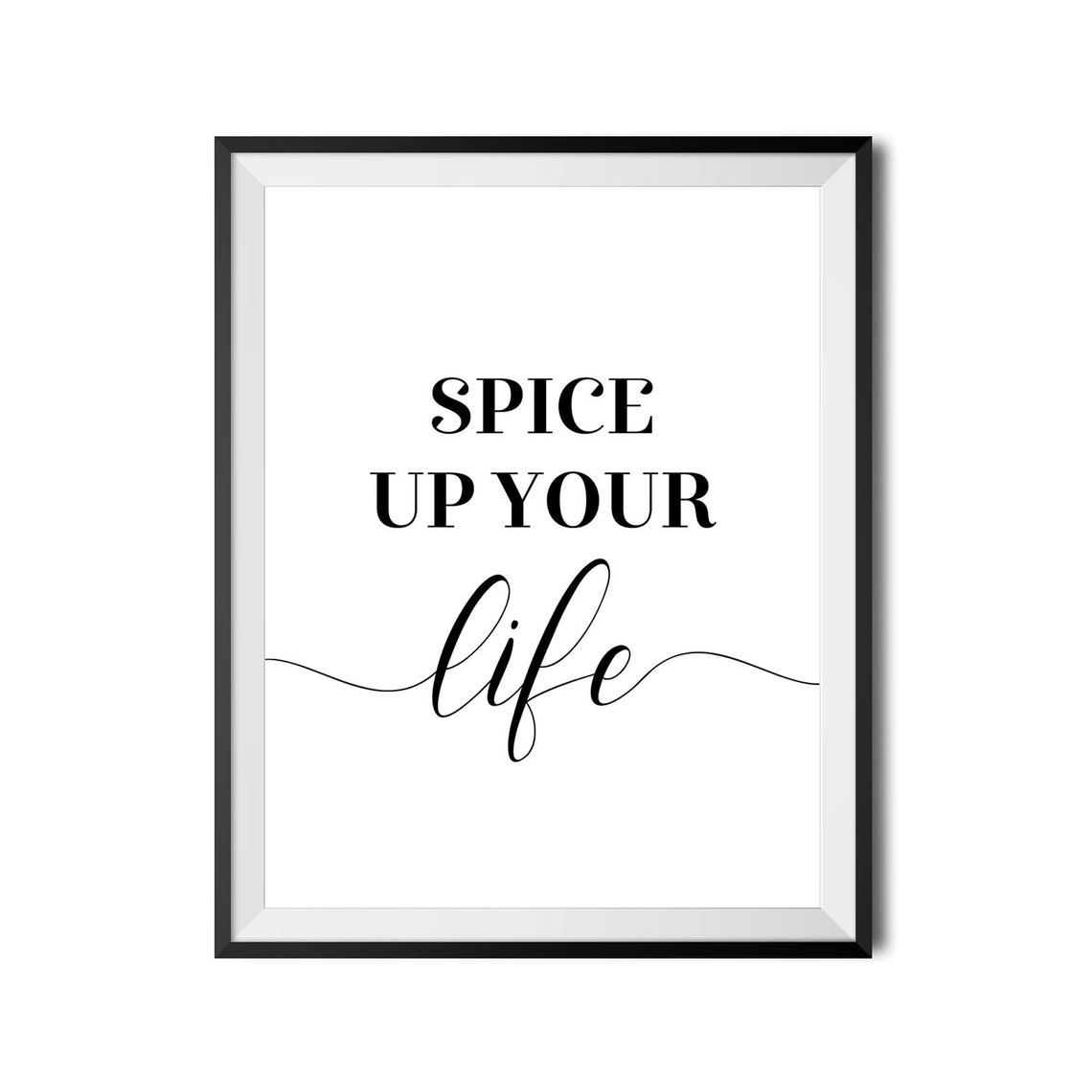 Spice Up Your Life Playful Kitchen Foodie Script Typography Poster - Image 4