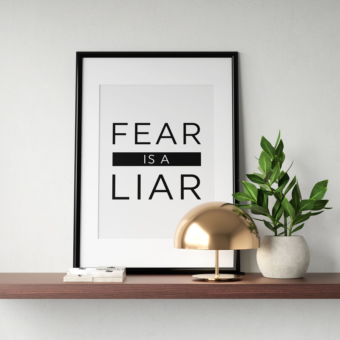Fear Is A Liar Bold Anti Anxiety Mental Health Quote Decor Poster - Image 3