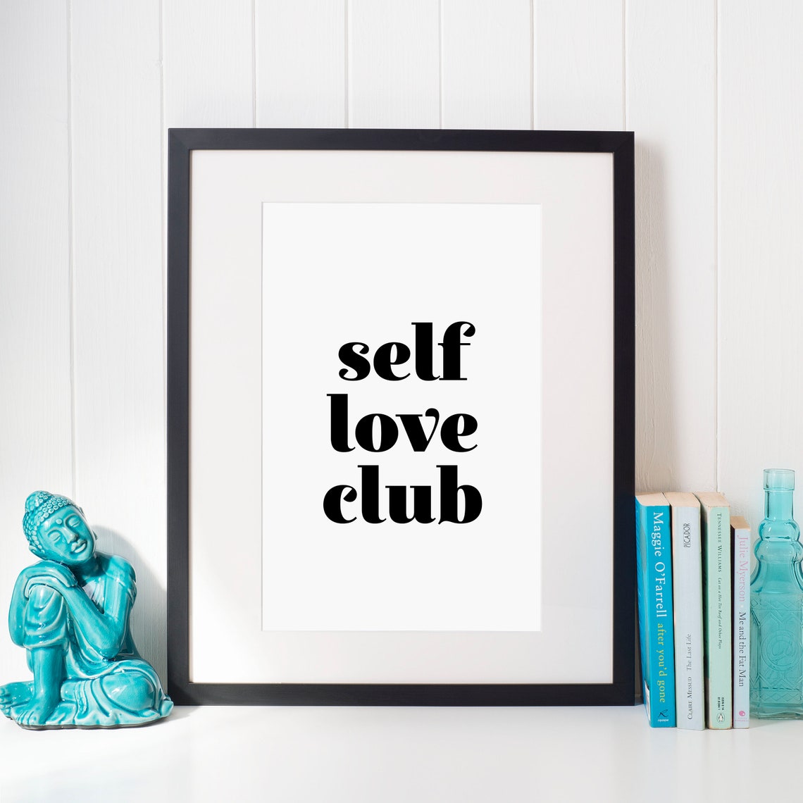 Self Love Club Bold Typography Self Care Bedroom Mantra Poster - Image 2