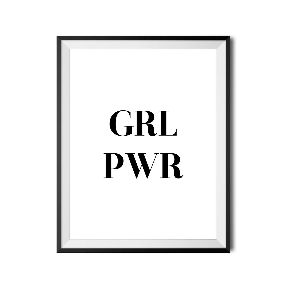 GRL PWR Girl Power Bold Feminist Minimalist Typography Poster - Image 4
