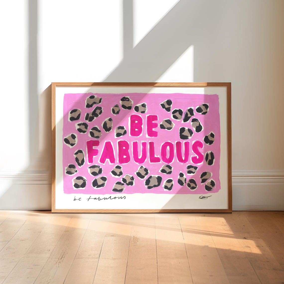 Be Fabulous Abstract Leopard Art Print