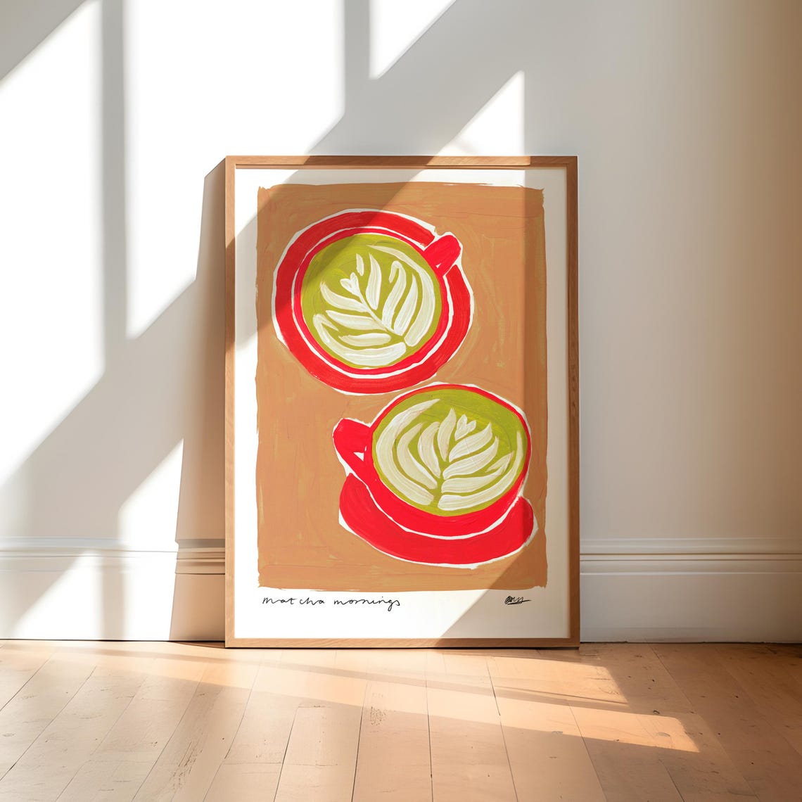 Matcha Wall Art Autumn Print Kitchen Housewarming Gift Quirky