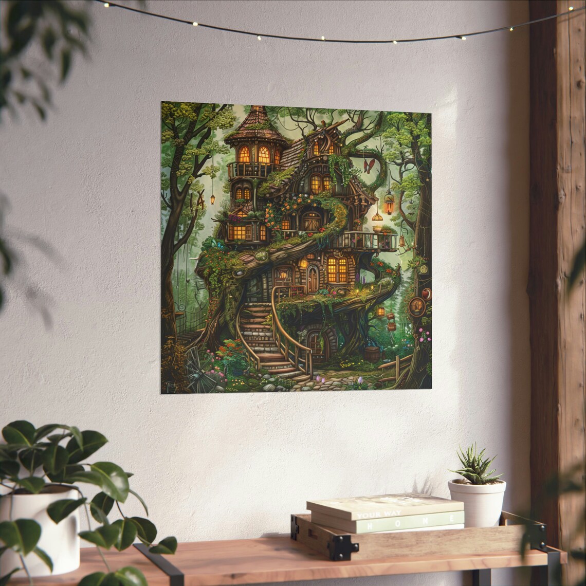 Fairy Garden Mansion, Magical Woods Art Print - Image 3