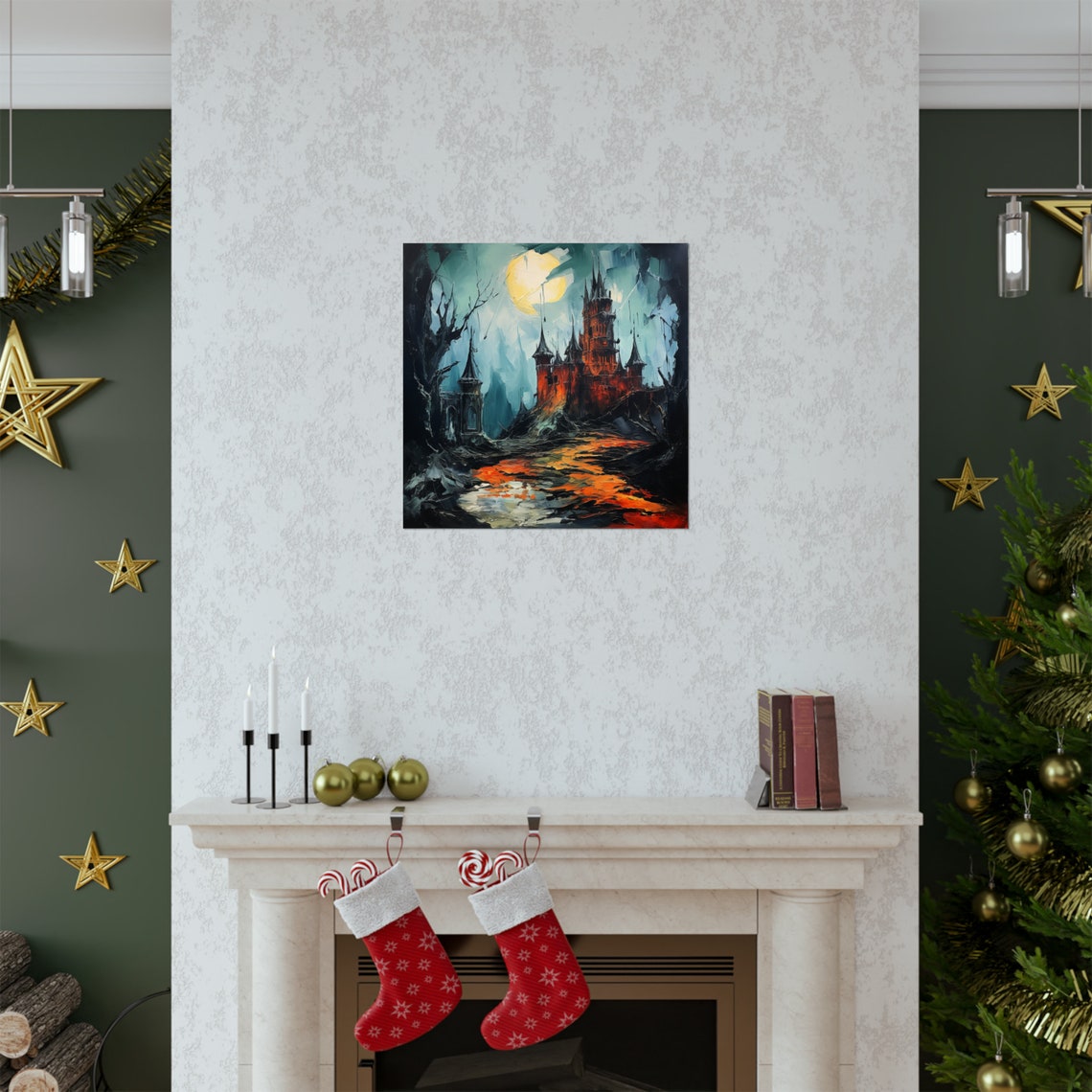 Post Impressionism Gothic Castle, Van Gohn Style - Image 2