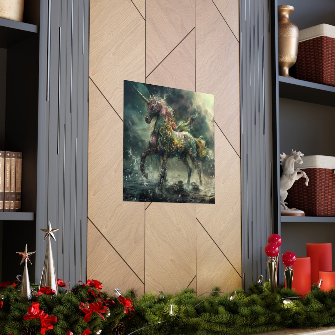 Zeus Unicorn Greek Mythology Fantasy Poster - Image 3