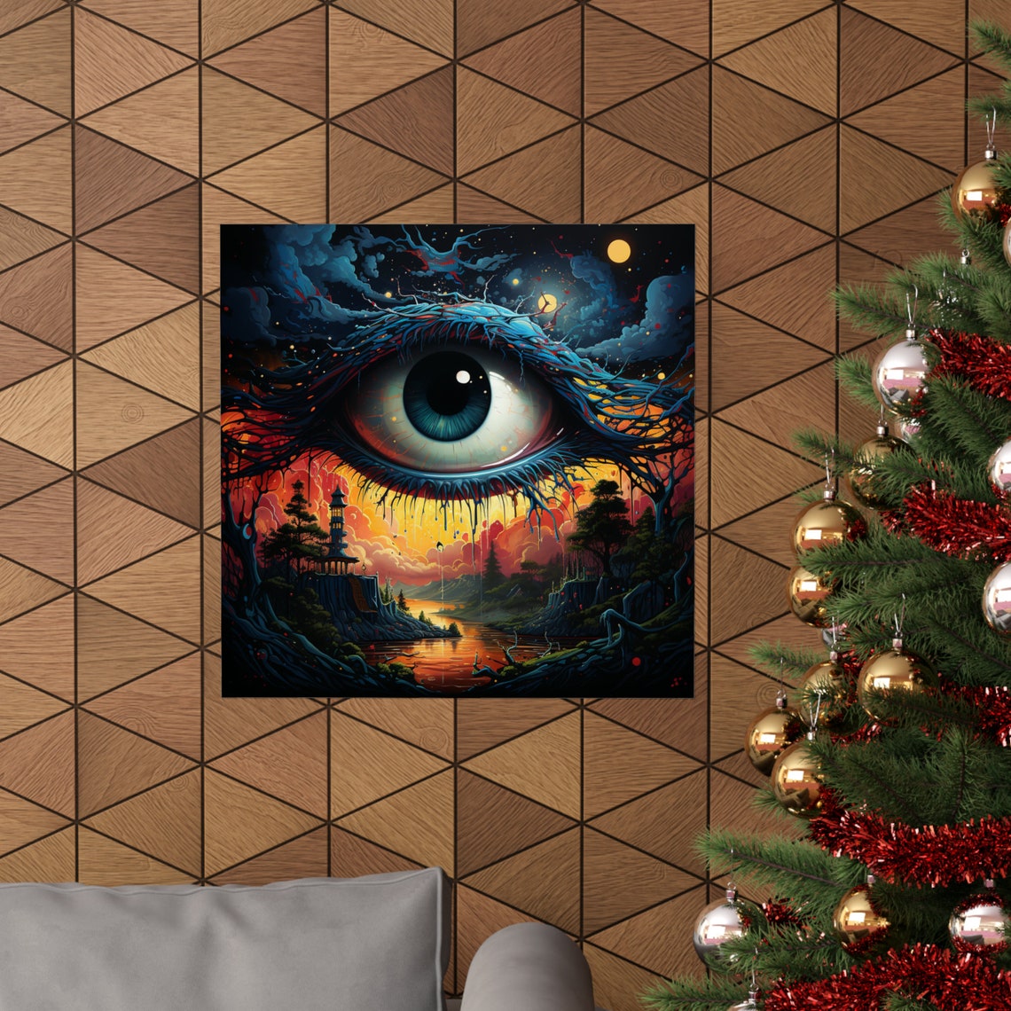 Eye Of Mother Nature Art Print, Trippy Spiritual Art