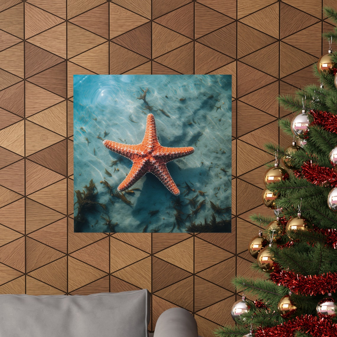 Lonely Starfish, Ocean Life Nursery Decor Poster - Image 4