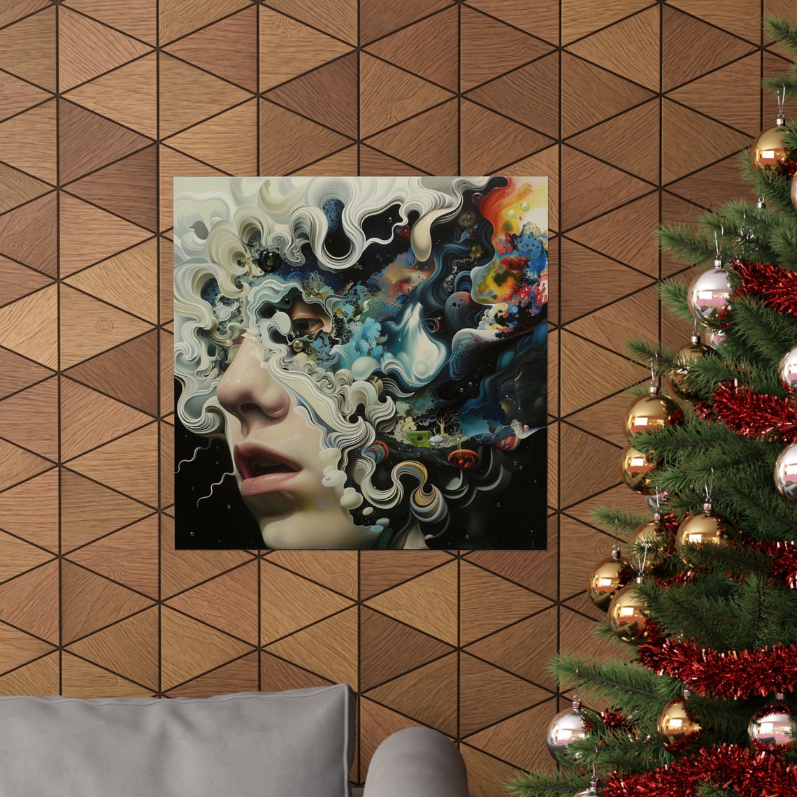 Intergalactic Mindset, Trippy Cosmic Portrait - Image 4