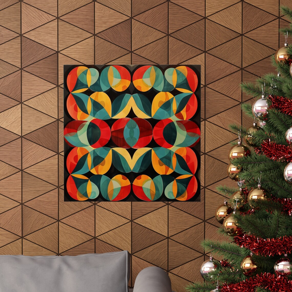 Abstract Crinkle Paper Gift Box, Modern Pattern Art Print - Image 4