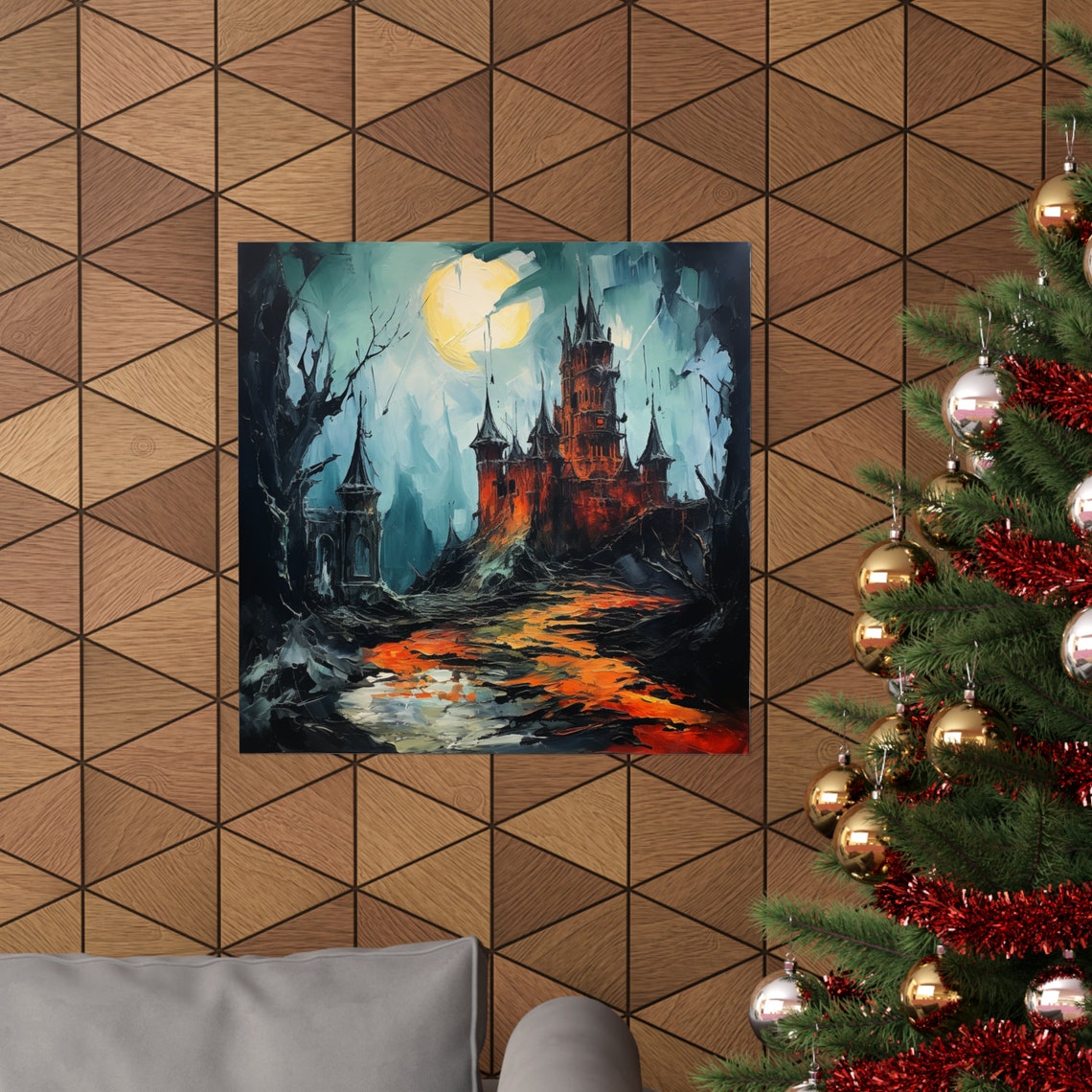 Post Impressionism Gothic Castle, Van Gohn Style - Image 4