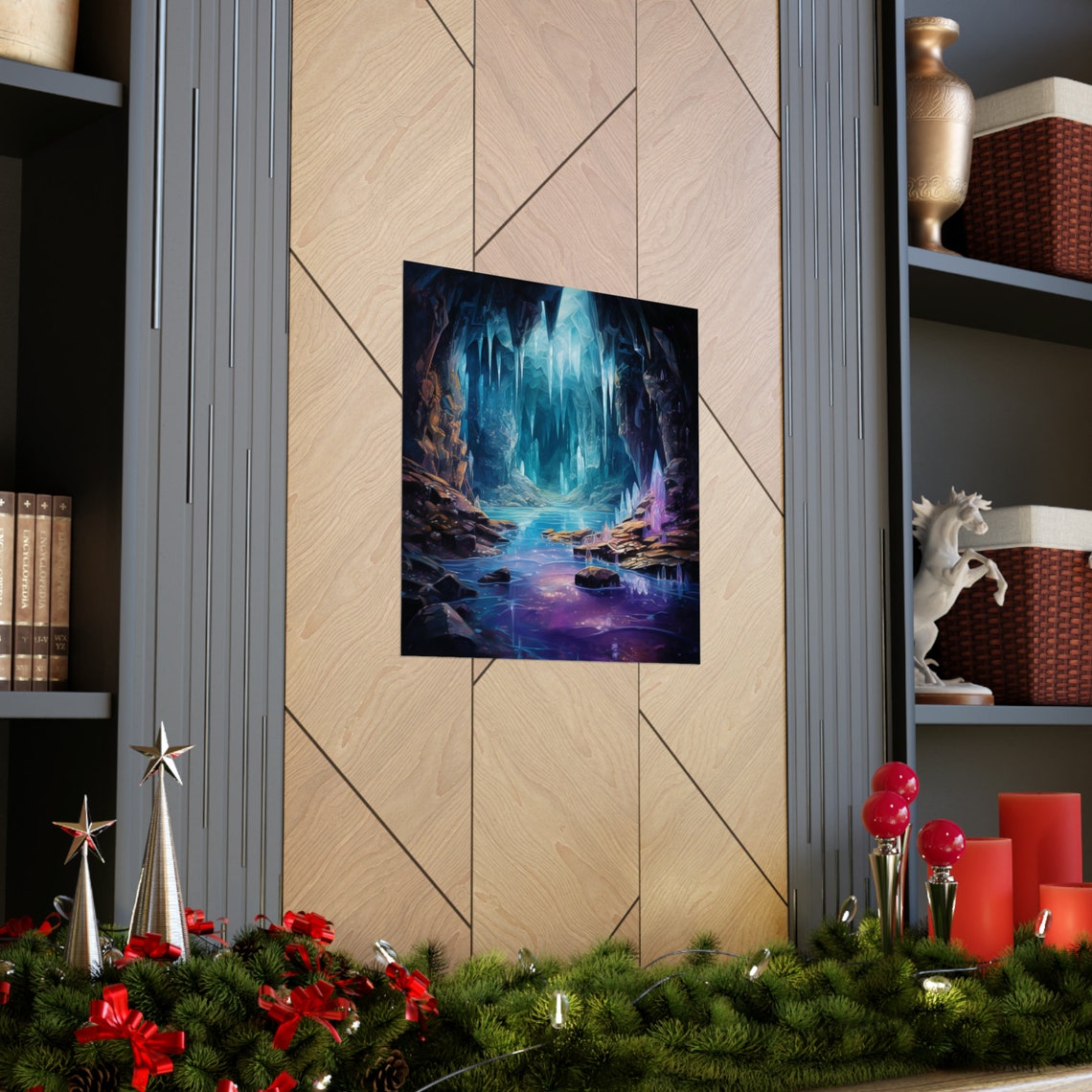 Purple Lagoon Crystal Cave Poster, Cave Lovers Art - Image 3