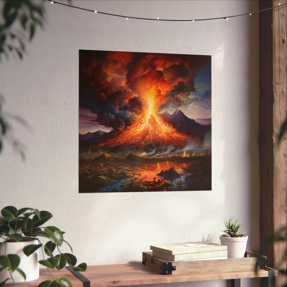 Volcanic Eruption, Post Impressionism Poster
