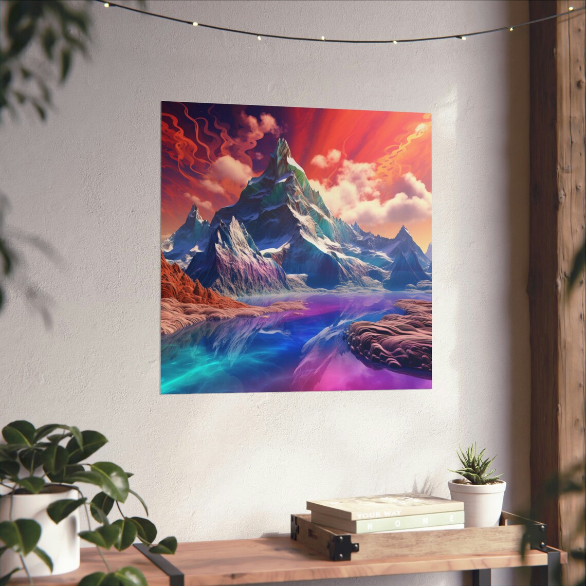 Crystal Clear Reflecting Pool, Magical Mountainside Art Print - Image 3