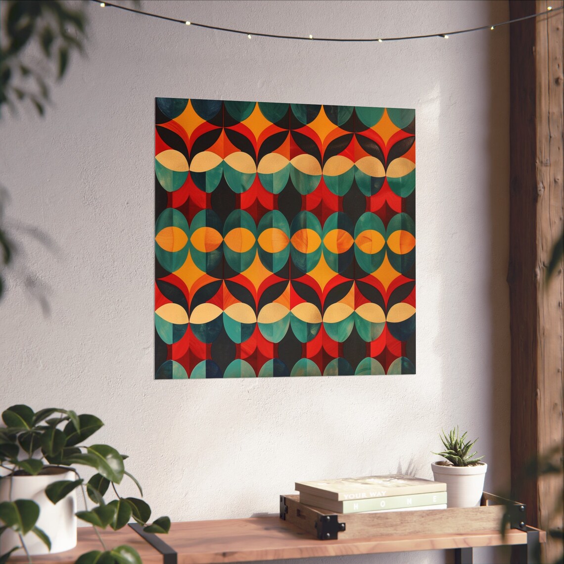 Abstract North Star Pattern, Modern Abstract Poster