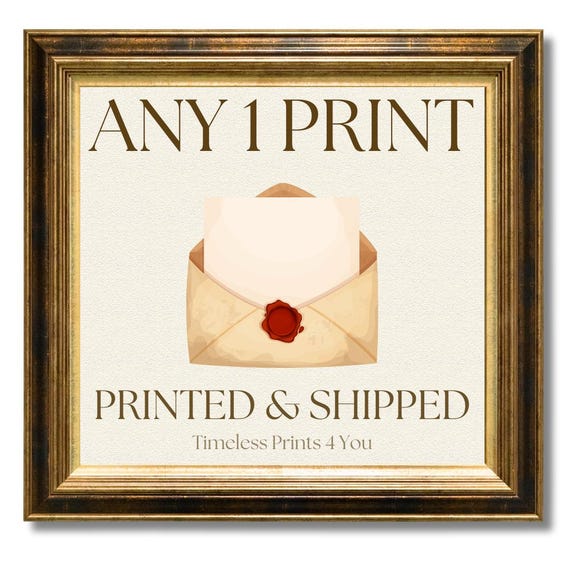 Custom Personalized Ship Service Wall Art Print