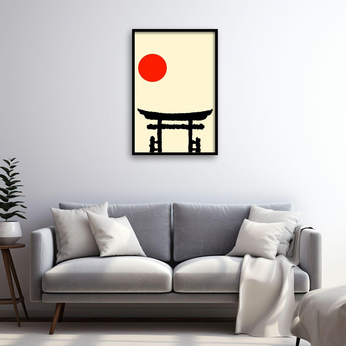 Torii Gate, Japanese Minimalist Art Print - Image 2