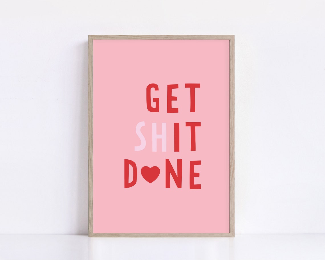 Motivation Wall Art Get It Done Wall Art Motivate Office Decor Printable Quote Art Inspirational Wall Art Poster - Image 2