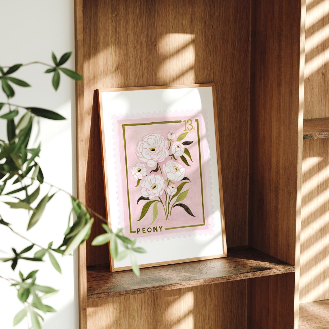 Peony Vintage Floral Art Print, Botanical Wall Decor - Image 2