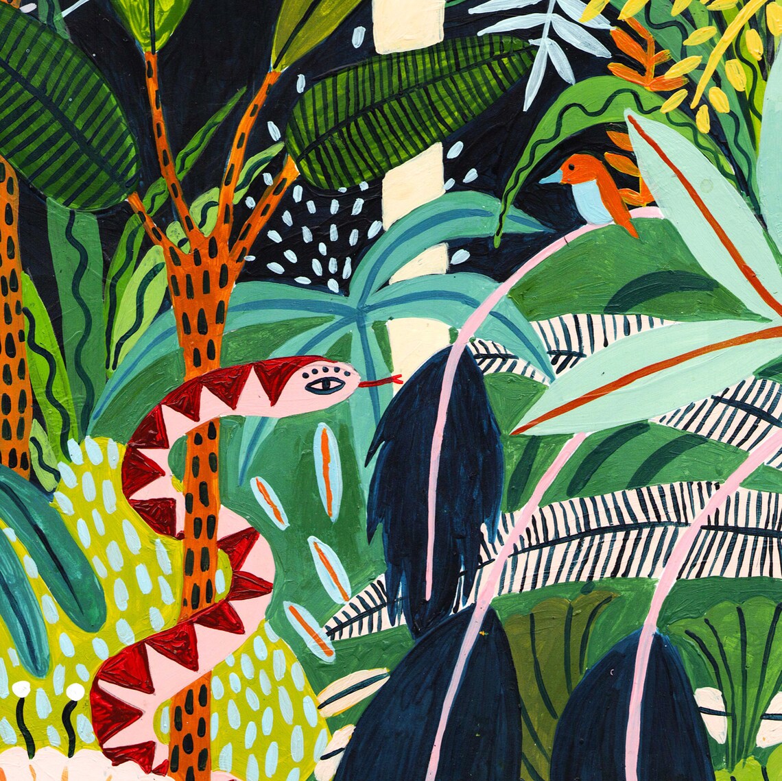 Snake Botanical Illustration, Jungle Safari Art Print - Image 2