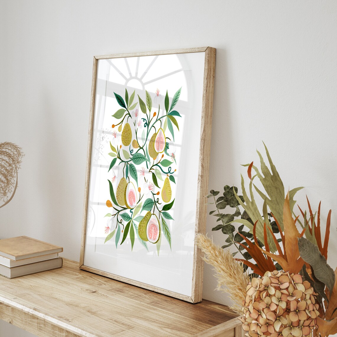 Guava Fruit Botanical Print, Modern Farmhouse Art - Image 3
