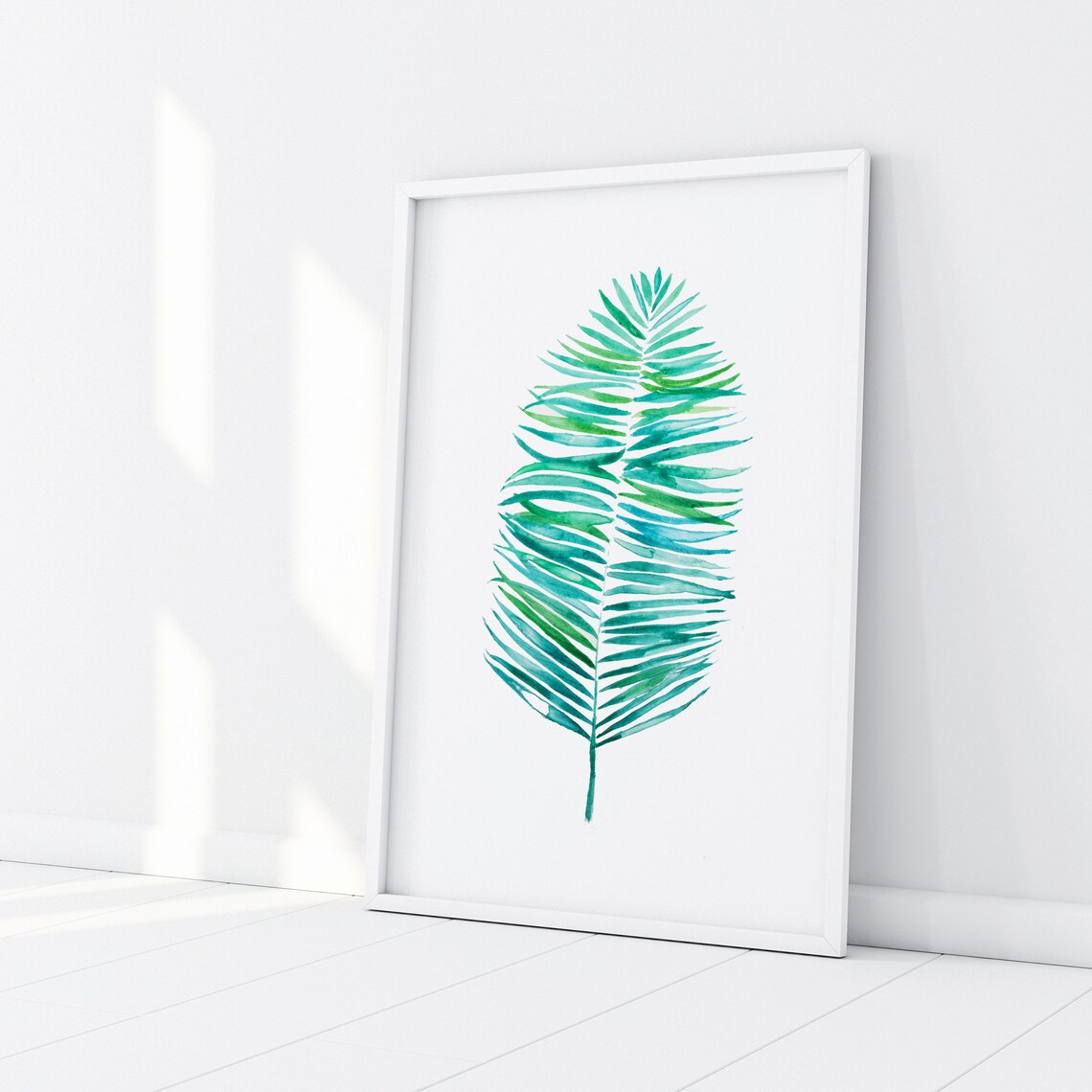 Palm Leaf Botanical Watercolour Art Print - Image 2
