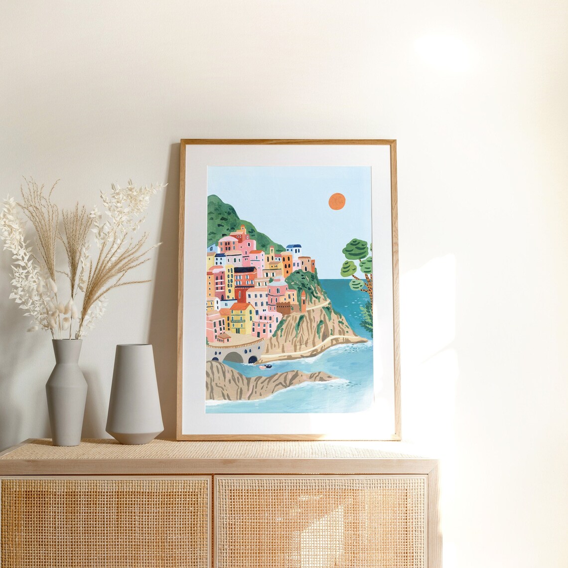 Cinque Terre Travel Poster, Italian Riviera - Image 5